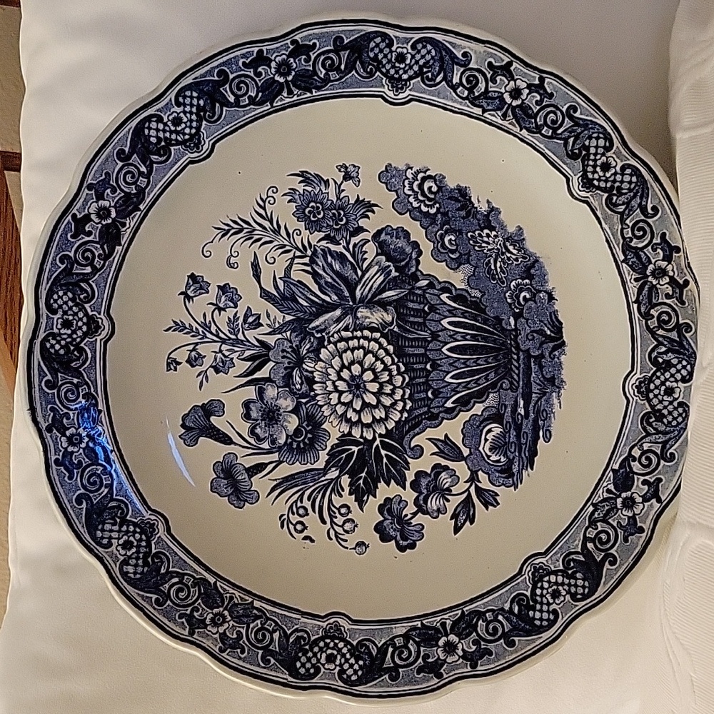 Vintage Delfts Large Blue Plate "Royal Sphinx" Made in Holland 12"